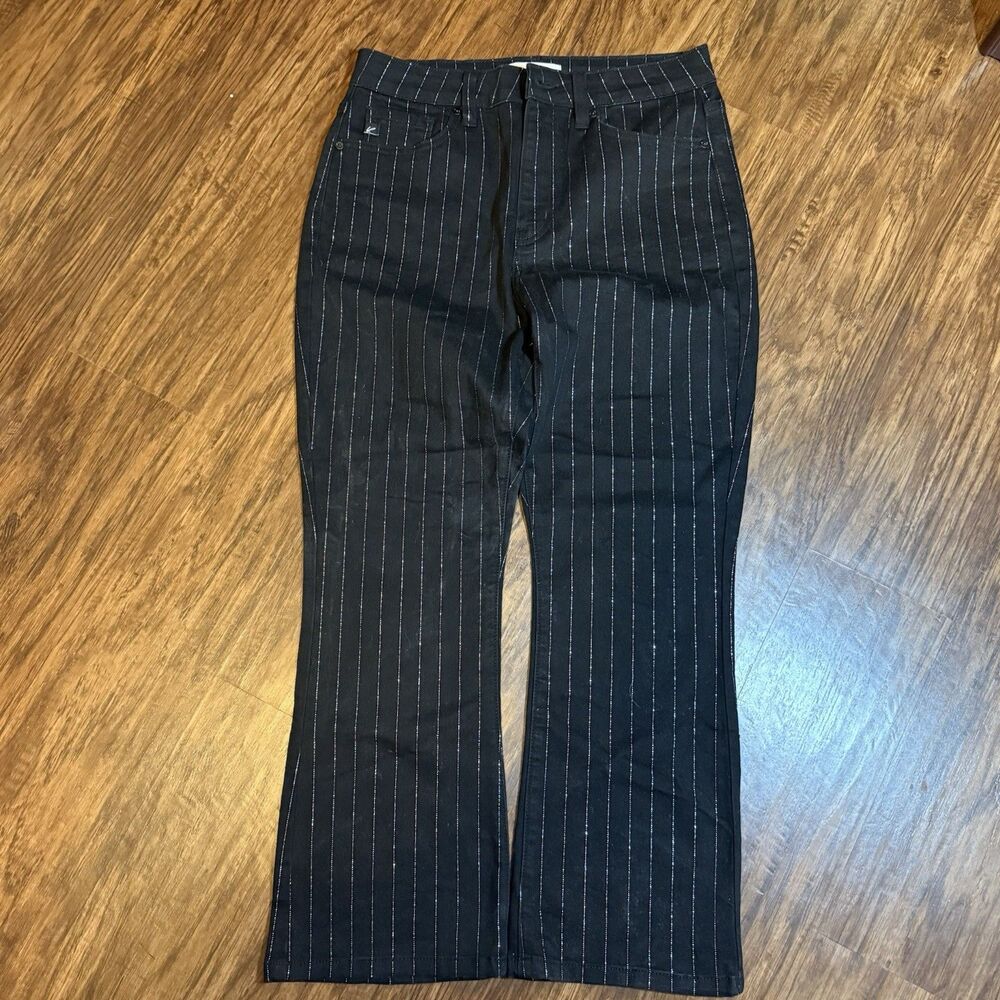 KanCan Women’s Pants Size 9 Black Pinstripe KC7086GBS - Picture 2 of 6